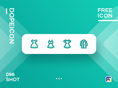 Dopeicon - Icon Showcase 096 animation app branding design dope dopeicon dress flat freebies icon illustration logo type typography ui ux vector web website woman