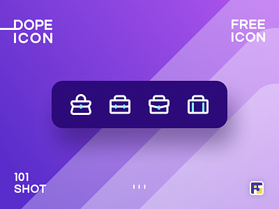 Dopeicon - Icon Showcase 101 animation app branding design dope dopeicon flat freebies handbag icon illustration logo suitcase type typography ui ux vector web website