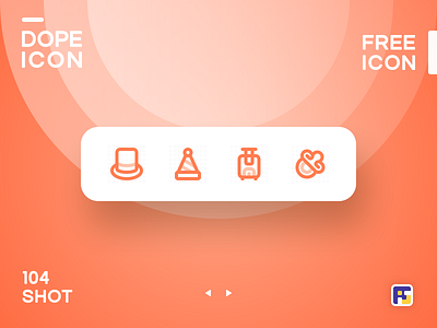 Dopeicon - Icon Showcase 104 animation app branding design dope dopeicon flat freebies hat icon illustration logo luggage type typography ui ux vector web website
