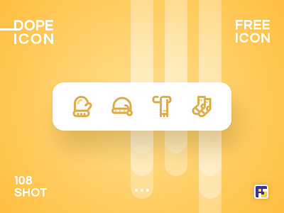 Dopeicon - Icon Showcase 108 accessories animation app branding design dope dopeicon flat freebies icon illustration logo type typography ui ux vector web website winter