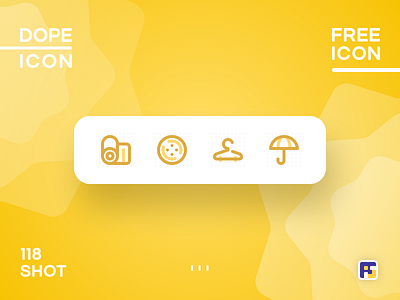 Dopeicon - Icon Showcase 118 animation app branding design dope dopeicon flat freebies hanger icon illustration logo type typography ui umbrella ux vector web website
