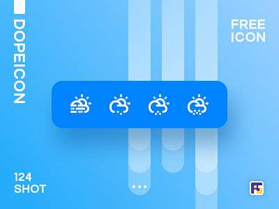 Dopeicon - Icon Showcase 124 animation app branding design dope dopeicon flat freebies icon illustration logo top 4 typography ui ux vector weather weather icon web website