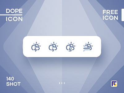 Dopeicon - Icon Showcase 140 animation app branding c4d design dope dopeicon flat freebies icon illustration logo typography ui ux vector weather weather icon web website