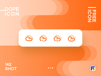 Dopeicon - Icon Showcase 142 animation app branding design dope dopeicon flat freebies icon illustration logo rain type typography ui ux vector weather icon web website