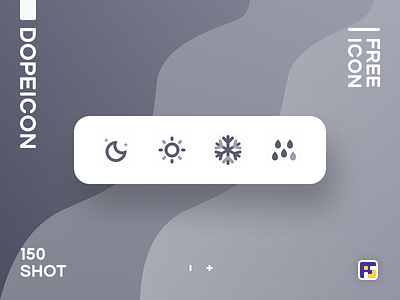 Dopeicon - Icon Showcase 150 animation app branding design dope dopeicon flat freebies icon illustration logo sunshine type typography ui ux vector weather web website