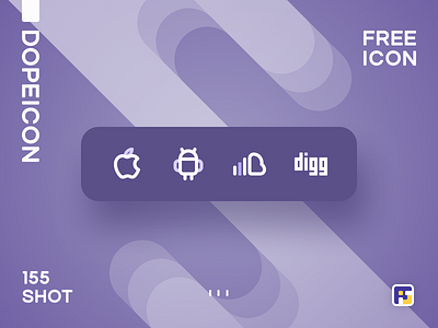 Dopeicon - Icon Showcase 155 android animation app apple icon branding digg dope dopeicon flat freebies icon illustration logo soundcloud type ui ux vector web website