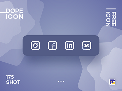 Dopeicon - Icon Showcase 175 animation app branding design dope dopeicon flat freebies icon illustration logo social icon social icons type typography ui ux vector web website