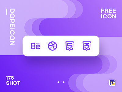 Dopeicon - Icon Showcase 178 animation app branding design dope dopeicon flat freebies icon illustration logo social buttons social icons type typography ui ux vector web website