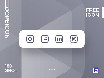 Dopeicon - Icon Showcase 180 animation app branding design dope dopeicon flat freebies icon illustration logo social social icons type typography ui ux vector web website