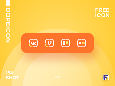 Dopeicon - Icon Showcase 184 animation app branding design dope dopeicon flat freebies icon illustration logo social buttons social icons type typography ui ux vector web website