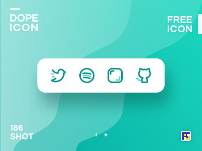 Dopeicon - Icon Showcase 186 animation app branding design dope dopeicon flat freebies icon illustration logo social app social icons type typography ui ux vector web website