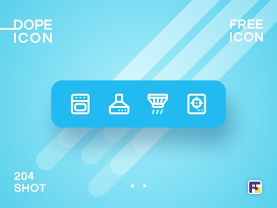 Dopeicon - Icon Showcase 204 animation app branding design dope dopeicon flat freebies icon illustration kitchen logo minimal mobile print typography ui vector web design website