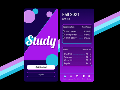 Homework Tracking Dashboard app design ios minimal ui ux