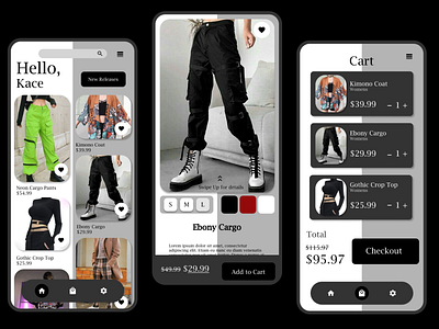 Shop UI app design ios ui ux