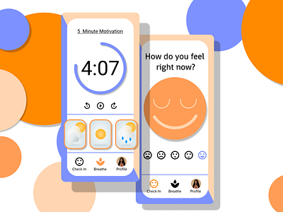 Mindfulness app design flat ios minimal ui ux