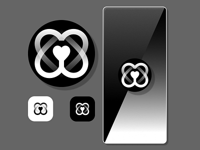 Logo Heart branding design icon illustration logo minimal