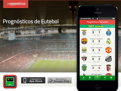 Template Website App Prognosticos V2 app soccer