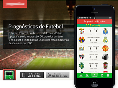 Template Website App Prognosticos V2 Mini app soccer