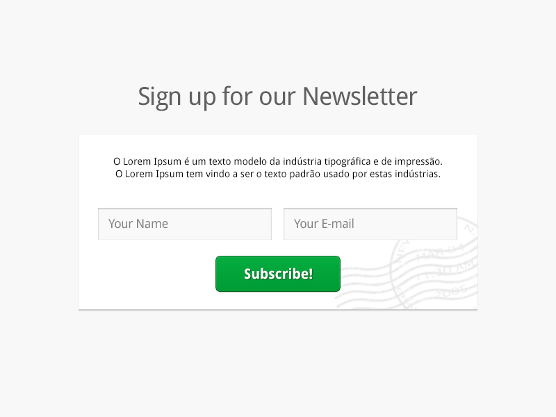 Newsletter Box by Alexandre Faustino on Dribbble