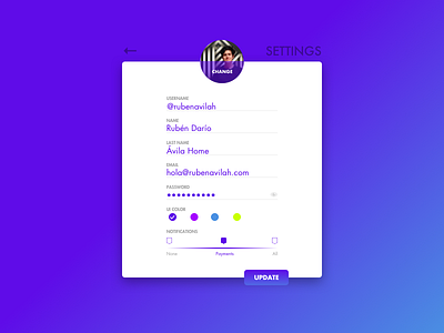 Privacy Settings 🔒 — Daily UI Challenge #007 dailyui privacy settings purple settings ui