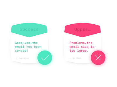 Email Flash Message 💌 — Daily UI Challenge #011 dailyui error flash message green red success ui
