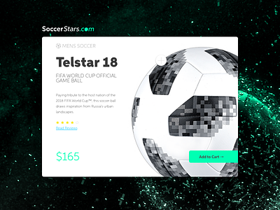 SoccerStars.com ⚽️ — Daily UI Challenge #012 dailyui e-commerce green soccer telstar ui