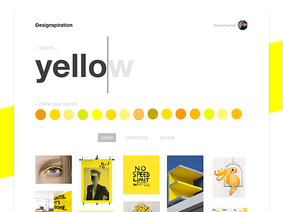 Designspiration Search 💛 Daily UI Challenge #022 dailyui designspiration search ui yellow