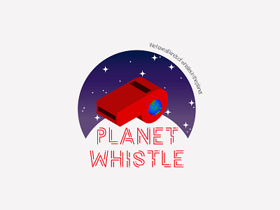 Planet Whistle graphic design illustrator logo planet whistle