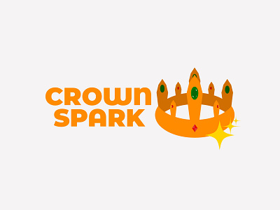 Crown Spark crown graphic design logo spark vector