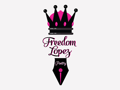 Freedom Lopez Spoken Poetry illustrator logo queen