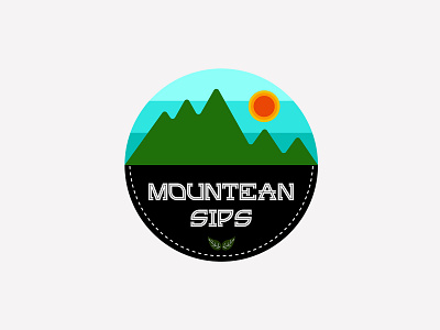 MounTEAn Sips branding graphic design green illustrator logo milktea vector