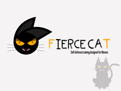Fierce Cat branding flat graphic design illustrator logo vector
