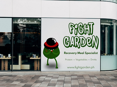 Fight Garden Restaurant Mockup branding fight garden graphic design green illustrator logo restaurant vector
