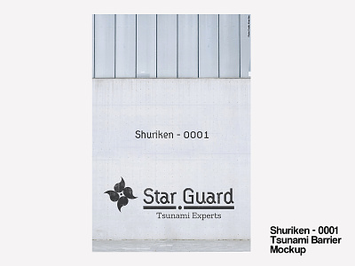 Star Guard Tsunami Wall Mockup barrier branding flat graphic design guard guardians illustrator logo star tsunami vector wall