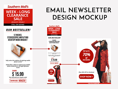 Email Mockups #2 banner branding design email graphic design newslettter