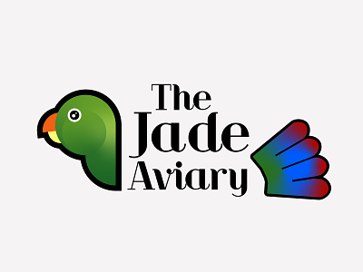 The Jade Aviary aviary branding eclectus flat graphic design illustration illustrator logo parrot vector