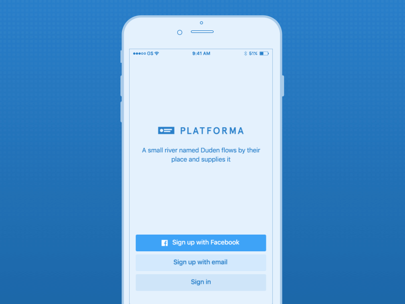 Platforma Wireframe Kit for iOS | Coming Soon