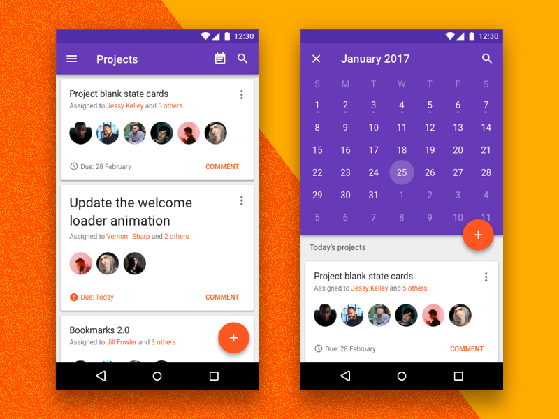 Material Design Kit | Productive to do task manager material design projects calendar task productivity productive gui material android