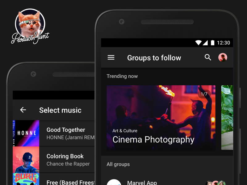 Material Design Kit on Product Hunt app template ui kit material design app ui gui android material