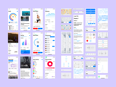 Fitness Template — iOS Native on Design Files fitness ios iphone template ui ui kit