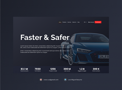 Hero: Landing page UI landing page luis miguel basurto product design ui ui challenge ui design uraoz uraoz ux uraoz.ux user interface visual design web design