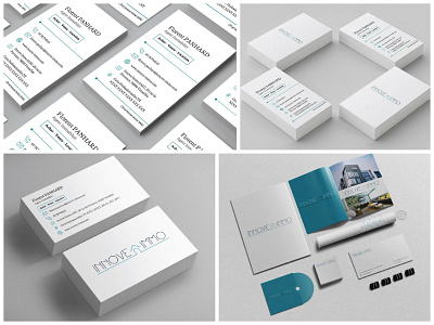 Logo and stationery design for INNOVE IMMO brand branding businesscard card corporate design french graphic design logo stationery vector work