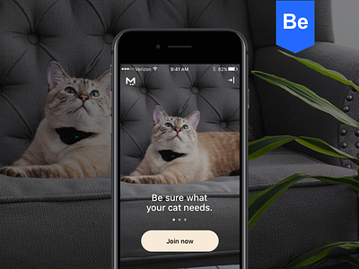 The Mobile App For Cats. Behance Case app application behance cat mobile pet pic product product design ui ux