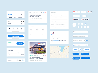 Opendoor Buyer App styleguide app button card components design system home house icons interface ios list mobile mobile app opendoor product design real estate styleguide ui uikit visualdesign