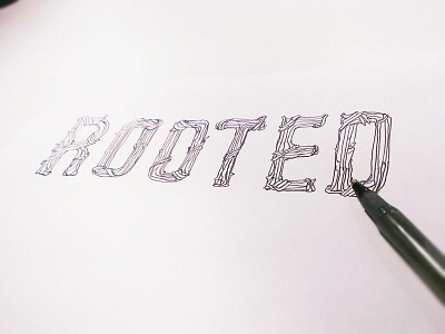 Rooted Hand-drawn Typography handdrawn typography