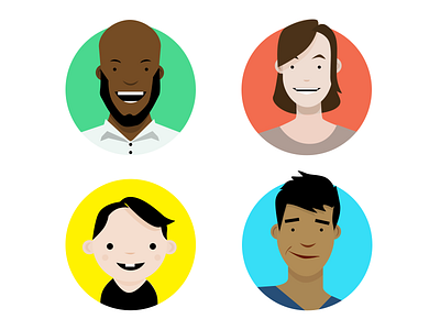 Colored People character color diversity ethnicity illustration people race
