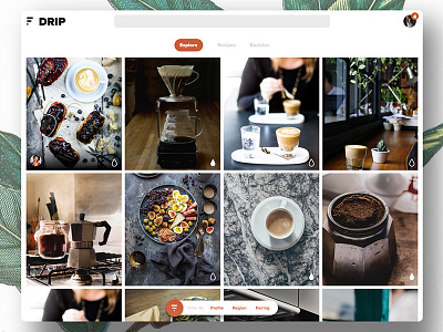 DRIP Web App app coffee drip ui ux web