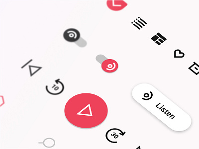 Pocket App Icons + Assets android app icon icon design icon set iconography icons illustration ios mozilla player players pocket reader search switch toggle ui ux vector