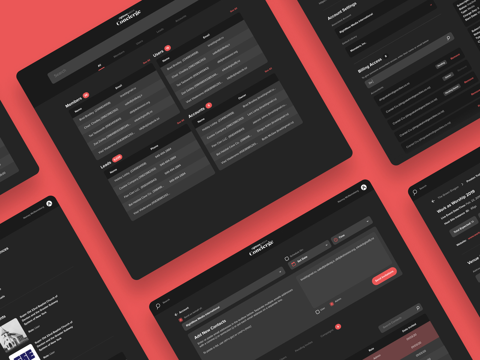 Concierge Contact +Payment Management System by Daniel Lu on Dribbble