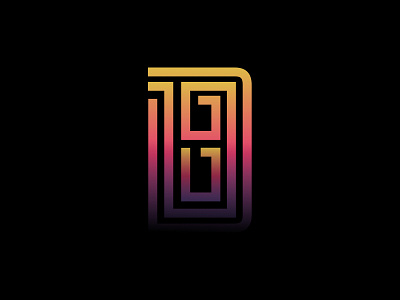 Yeah, I'm thinking I'm back branding gradient icon john wick logo